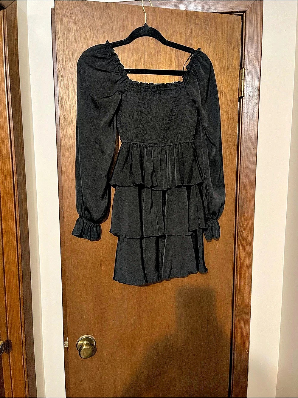 Black Tiered Mini Dress Like New